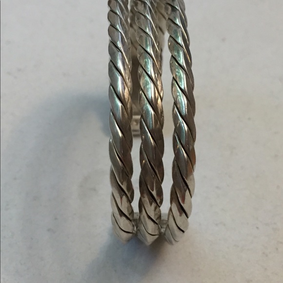 Beautiful vintage Mexico Taxco 925 sterling silver woven bracelet-34 grams! - Picture 8 of 9